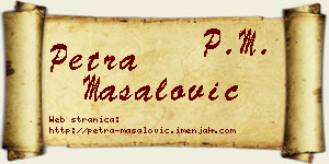 Petra Masalović vizit kartica